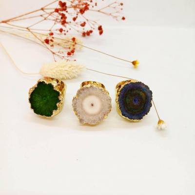 Bague geode pierre d agate