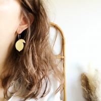 Boucles d oreilles citrons unis