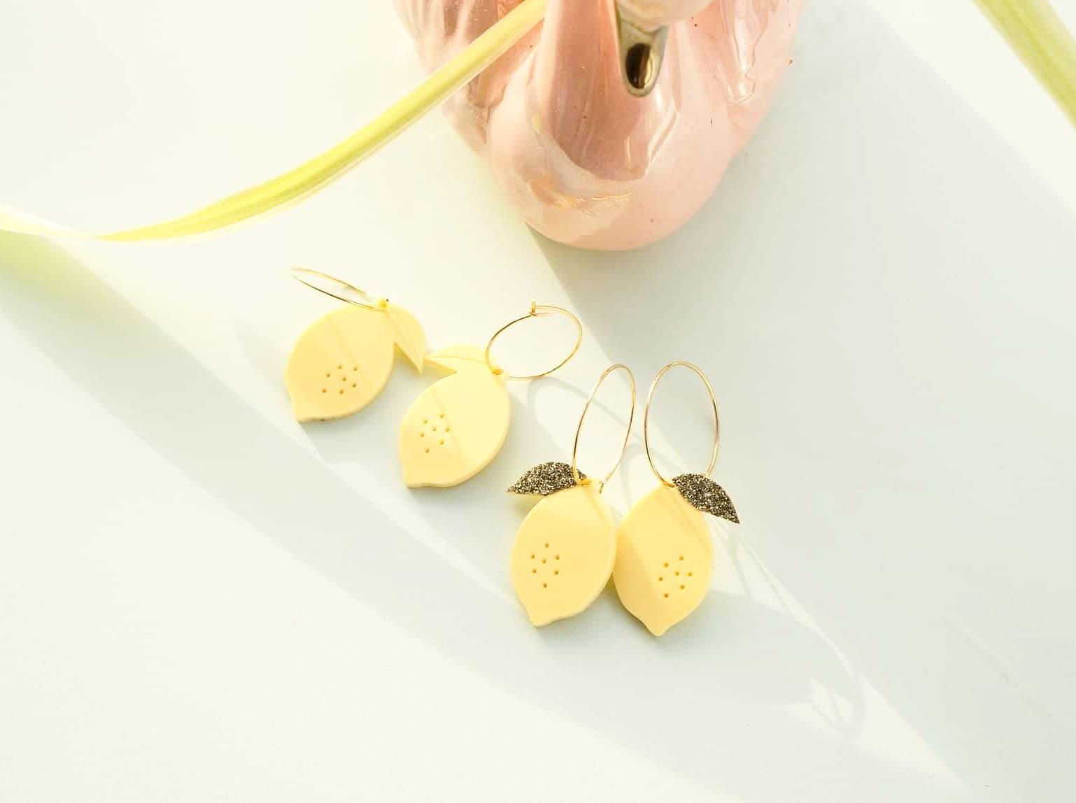 Boucles d'oreilles citrons