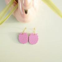 Boucles d oreilles framboises unies 1