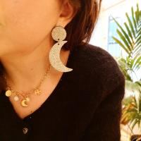 Boucles d oreilles maxi lune