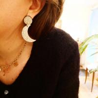 Boucles d oreilles moyennes lunes