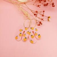 Boucles d oreilles peche acetate