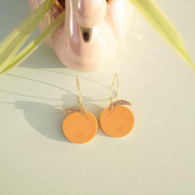 Boucles d'oreilles pêches 1