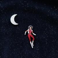 Broche astronaute rouge