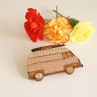 Broche estafette rose