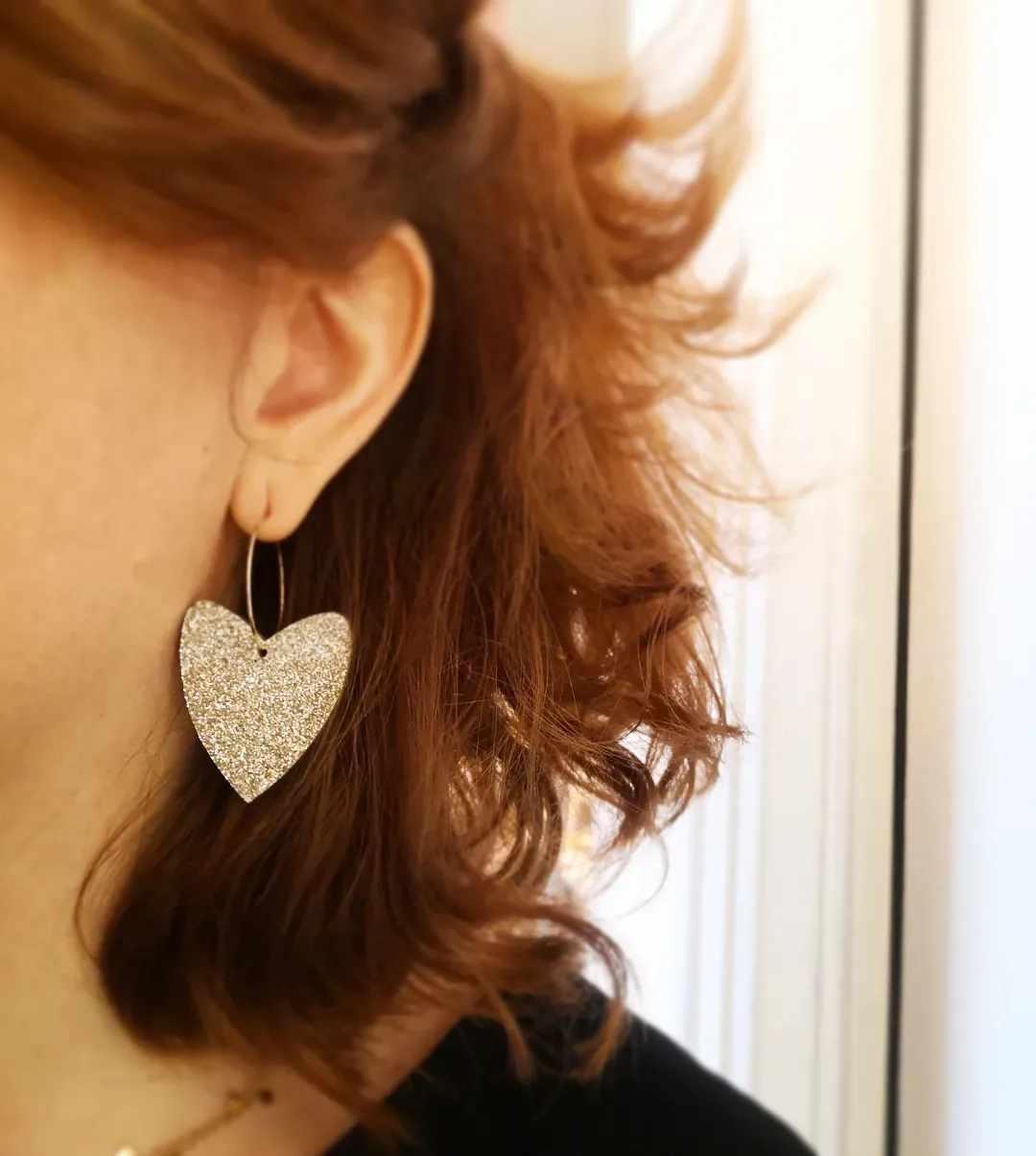 Creoles coeurs portes